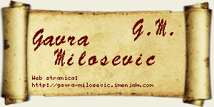 Gavra Milošević vizit kartica